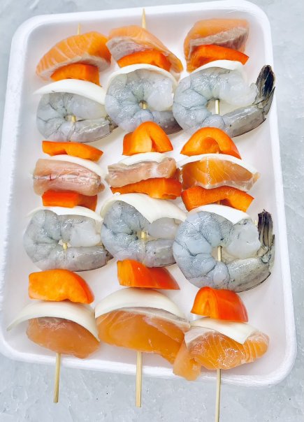 Uncooked Seafood Skewer (each) - 生海鲜串 (每棒)