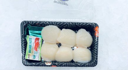 Scallop Meat  (6pcs per tray) - 扇贝肉刺身 (六件)
